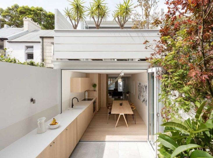 In their remodel of a “dark and unpleasant inner-city terrace house” in a suburb of Sydney, Australia, architecture firm Benn + Penna introduced a kitchen addition that blurs the lines between indoors and out. See more in Architect Visit: An Indoor-Outdoor Kitchen in Sydney, Australia. Photograph courtesy of Benn + Penna Architecture.