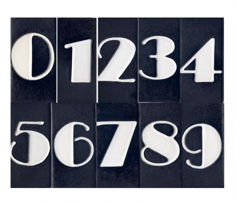 Small Tile Numbers 10 Easy Pieces: Tile House Numbers - Gardenista