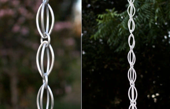 double oval loop rain chains