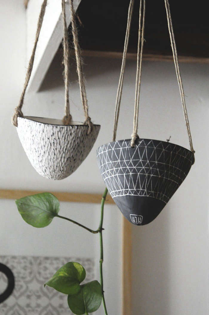 Black Hanging Planters In Time For Halloween - Gardenista