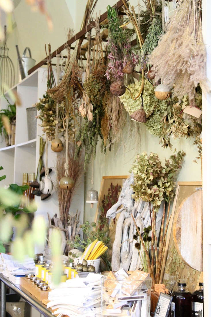  This fall, for the first time, Susanne and her team festooned the shop with dried instead of fresh flowers.