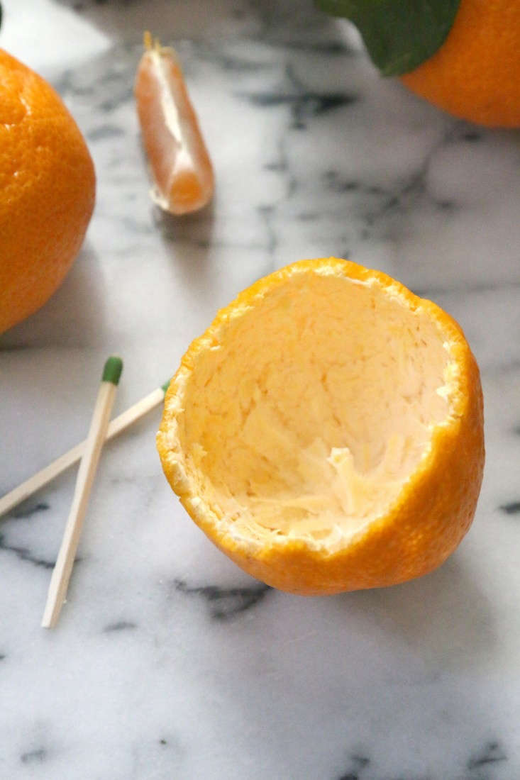 Priscilla also uses clementine and mandarin orange peels to make natural candles, something we first discovered via Erin Boyle and her \20\14 Gardenista post: Sunny Citrus Votives.  Photograph by Erin Boyle.