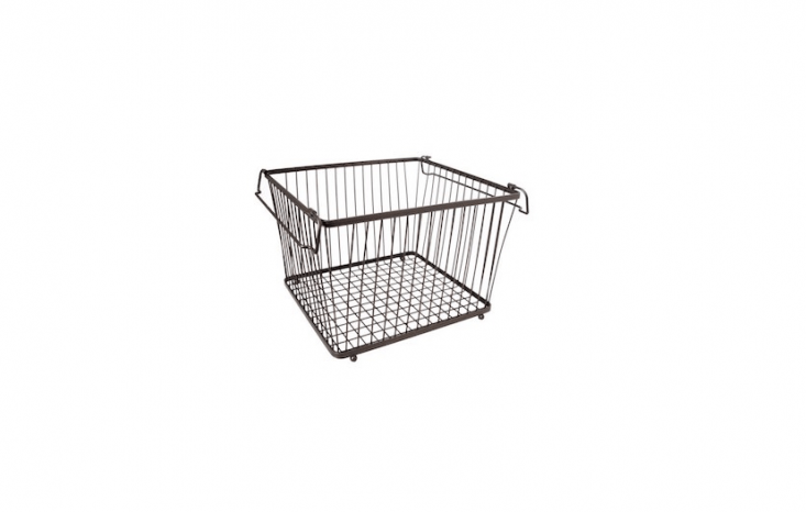 stackable wire metal basket