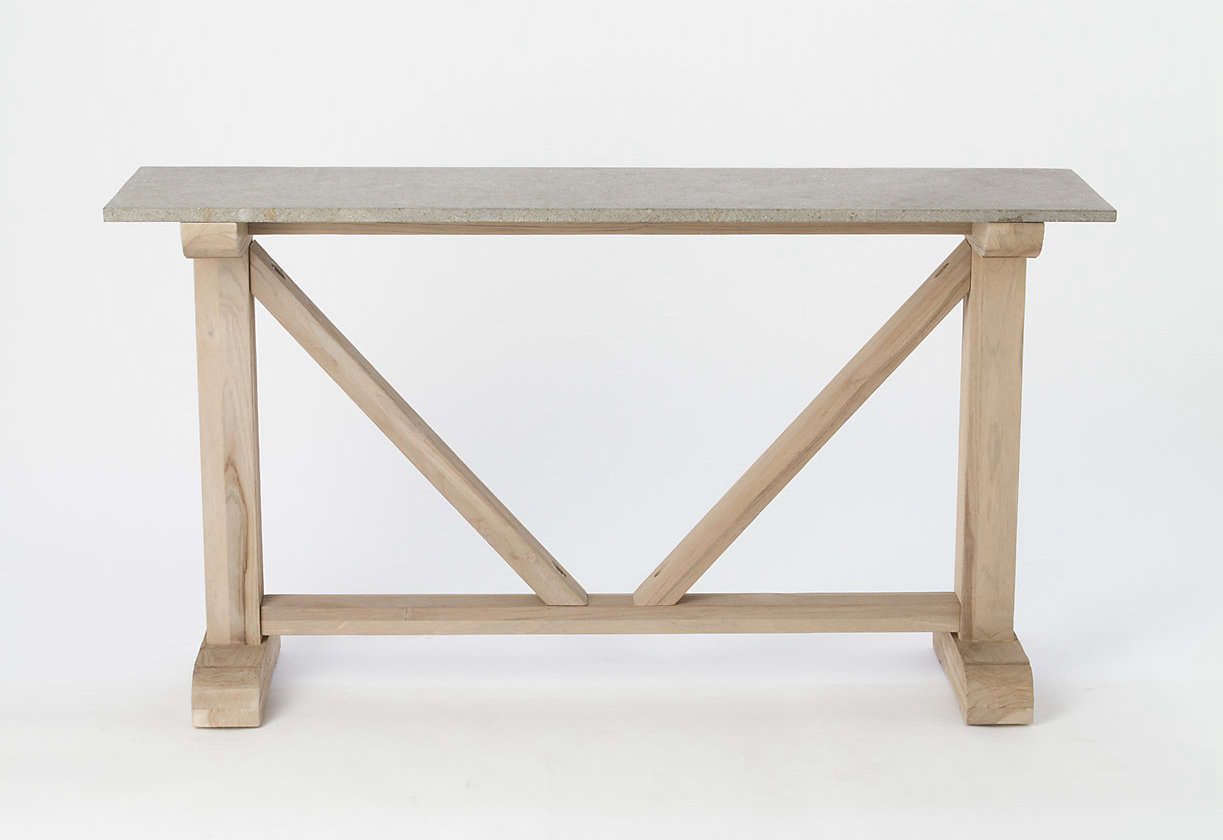 Terrain Stone and Teak Console Table | Gardenista