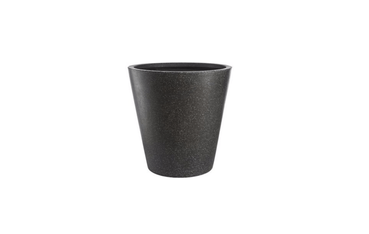 Made of a &#8\2\20;super-light aggregate of polyresin and stone, a Shore Wide Polyterrazo Planter is \20.75 inches high with a base measuring \20.75 inches; \$99.95 from CB\2.