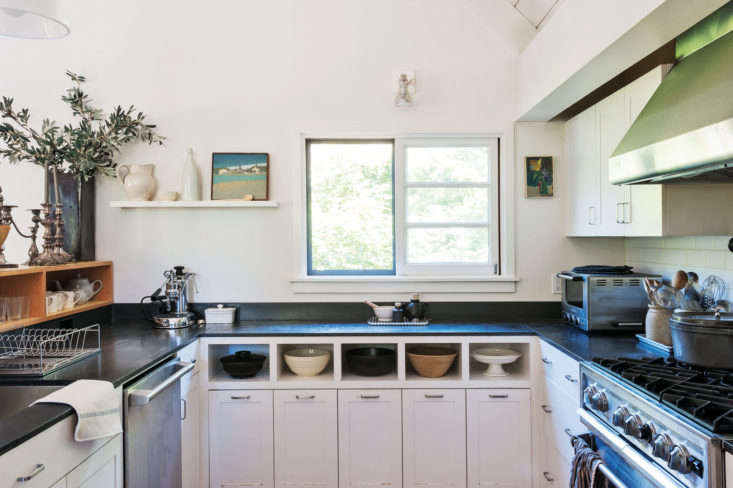 In her Mill Valley, California, kitchen, Remodelista editor in chief Julie Carlson installed paper composite countertops during a remodel. Photograph by Matthew Williams.