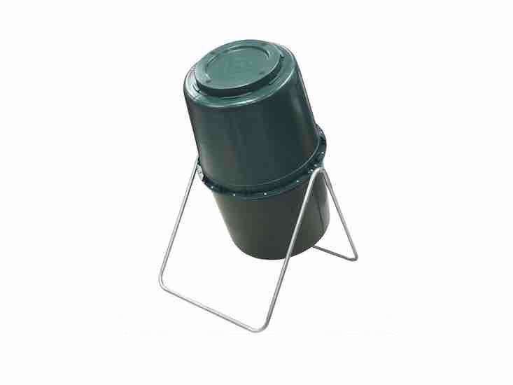 Manufactured by Australia-based Reln, a \2\20L Compost Tumbler costs \$\200; for more information and retailers, see Reln.