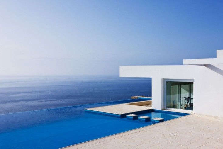 Infinity pool as Mediterranean muse. For more see Landscape Architect Visit: Thomas Doxiadis on Antiparos. Photograph by Clive Nichols.