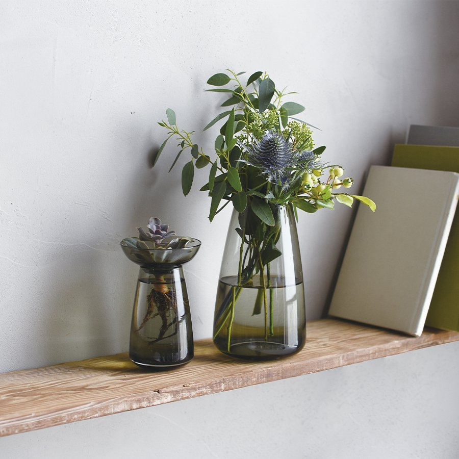 The Aqua Culture Vase in gray.
