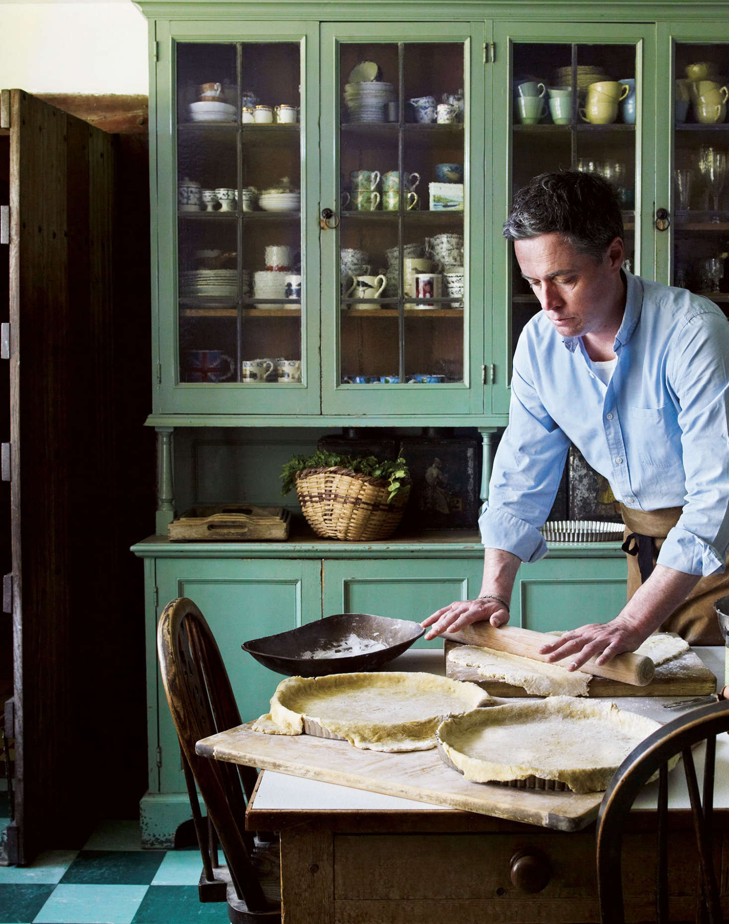 Kitchen gardener and cook in residence, Aaron Bertelsen at Great Dixter.