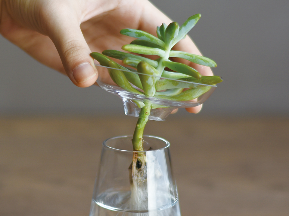 A small Aqua Culture Vase has a 3-inch collar and measures 5.