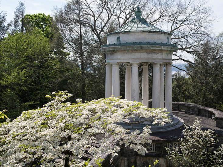 The Temple of Aphrodite in the Brook Garden at Kykuit is one of many classical ornaments installed during the time when John D. Rockefeller Jr. was completing the landscaping of the estate in partnership with architect William Welles Bosworth.