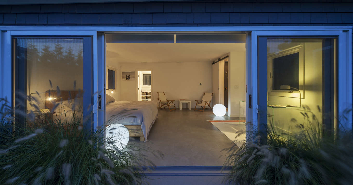 What was once the garage is now a bedroom.