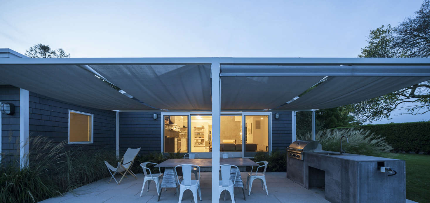 The dining room in evening.