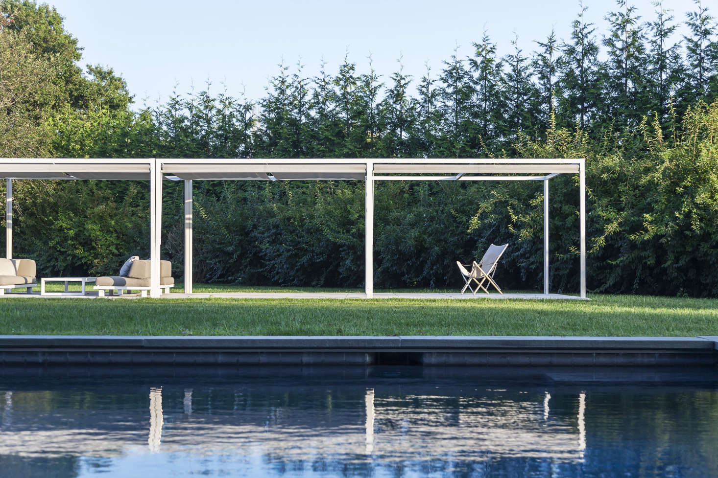 Late afternoon by the pool.