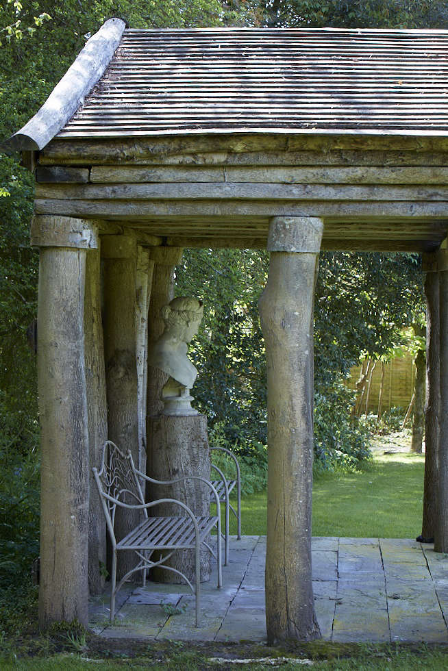 From the Antler Temple, there are views back to the Urn Garden.