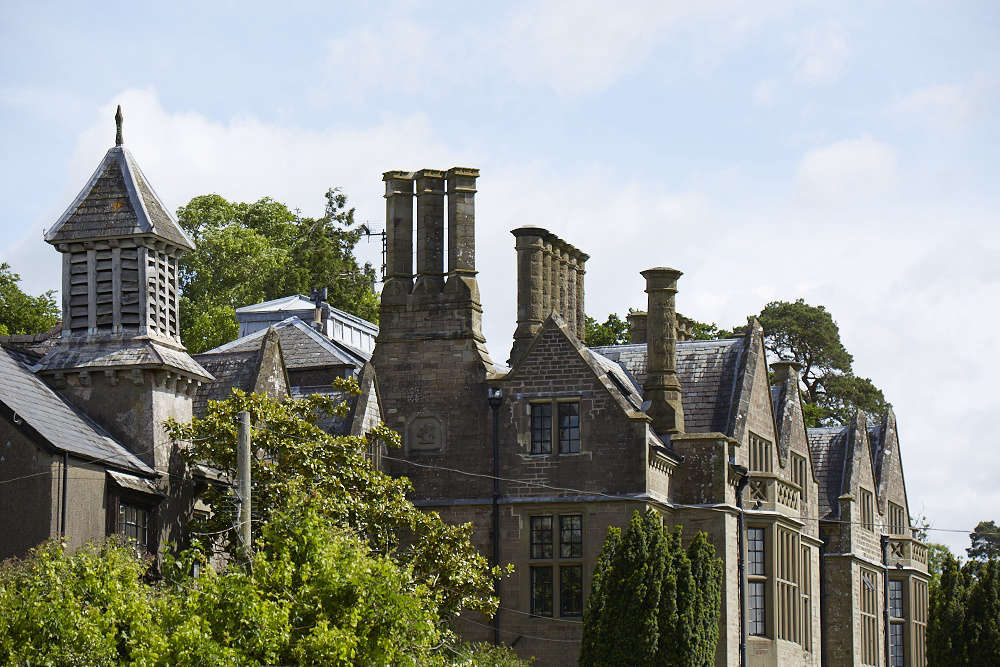 The oldest parts of the house date to the 00s and the imposing Victorian gothic façade was added in 50.