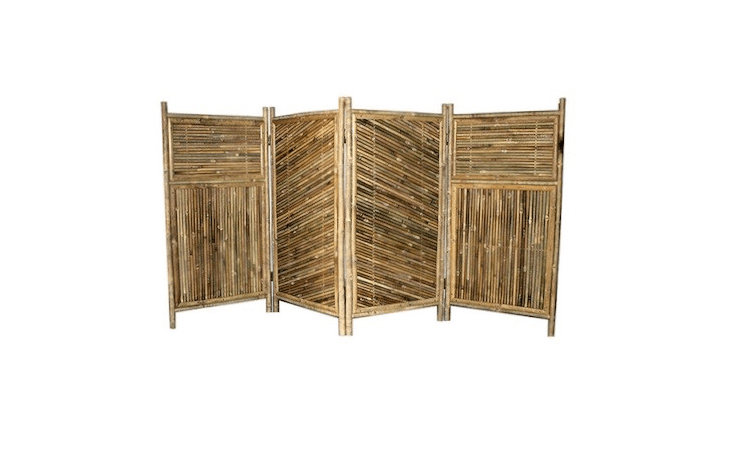 Available in four sizes and heights up to 54 inches, a four-panel Bamboo Screen Enclosure is available for prices ranging from \$\1\25.30 to \$\158.\1\2 from Master Garden Products.