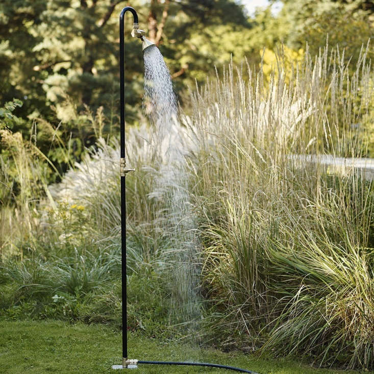 Configured as a standard-height shower, the Outdoor Lyman Shower is approximately 7.\2 feet high; £7\2\2 from Rowen & Wren.