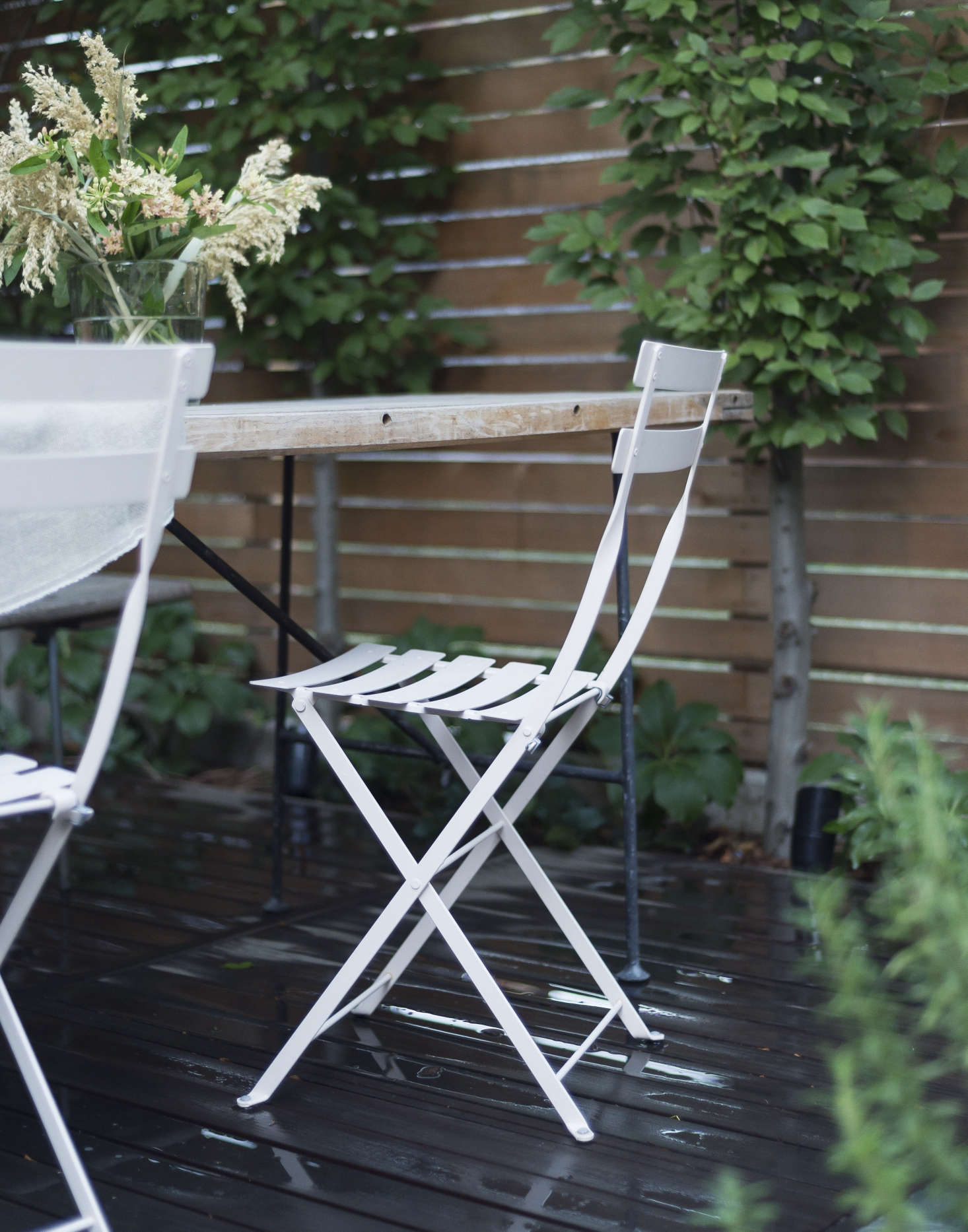 Fermob folding chairs are as useful indoors as out; in winter, take them indoor and use them as extra seating. Photograph by Matthew Williams for Gardenista.