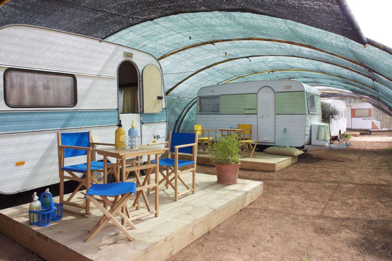 The structures now shelter a collection of 80s and 