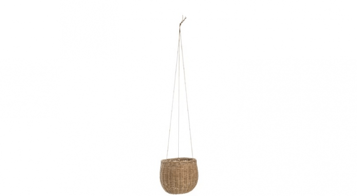 A Milania Rattan Hanging Planter measures 8 inches in diameter; \$3\1.99 from Wayfair (back in stock on December \1).