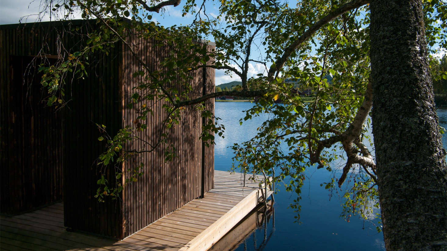 The charred wood siding, the architects say, 