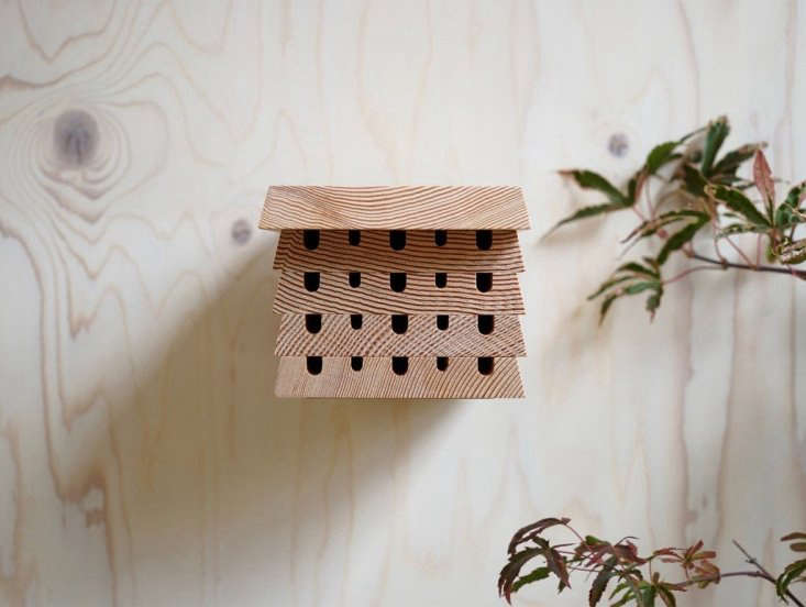 Designed by Lewis Mitchell, a Hive Five Bee House is made of solid Douglas fir treated with natural beeswax; \$64.33 at Really Well Made.