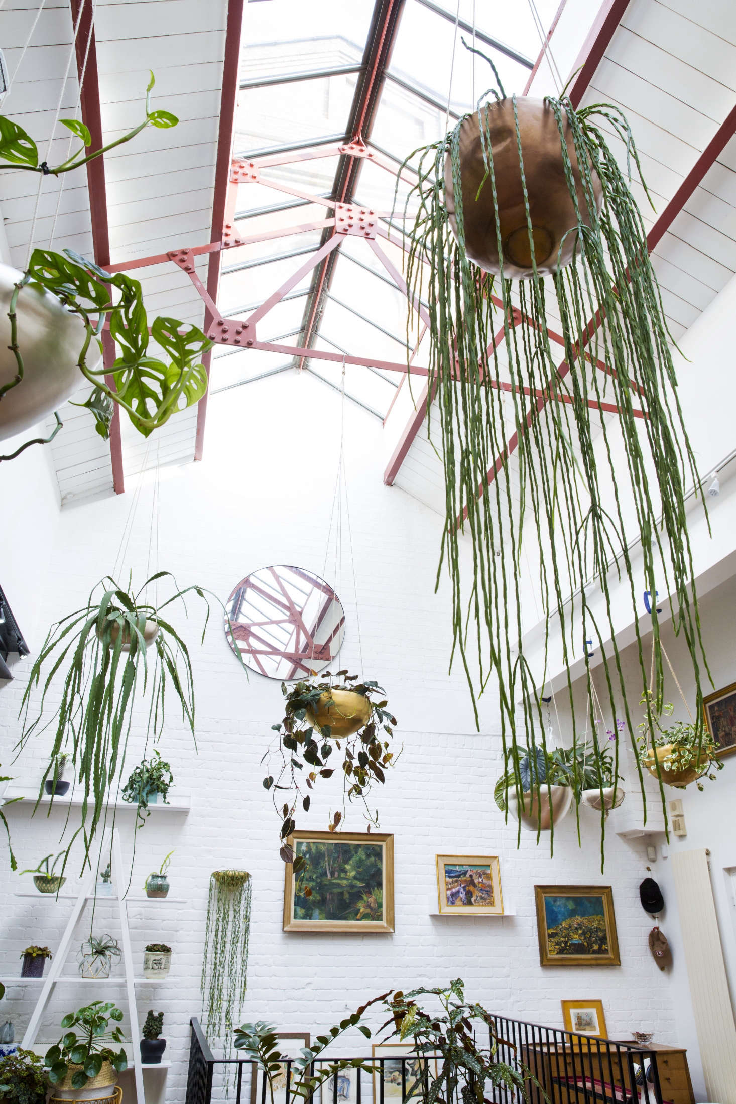 Converted from the boiler room of a hydraulic power station in southeast London, the apartment has an open-plan layout and a huge skylight in the roof.