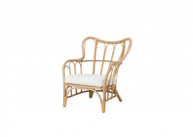 Similar in style to my armchairs from Ikea, a stackable rattan Mastholmen armchair is \$\100.