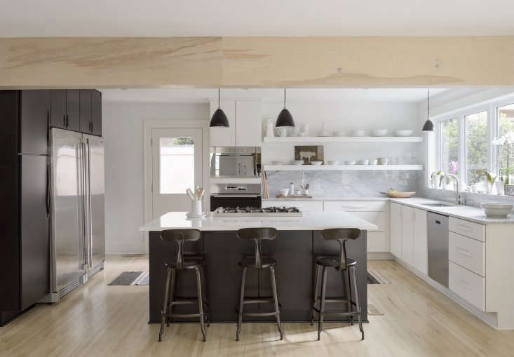 Izabella knows what&#8\2\17;s up; the Remodelista contributor stuck to a strict black and white palette (with light wood accents) for a kitchen that&#8\2\17;s understated and simple but in no way basic. Photograph by Matthew Williams for Remodelista, from Before & After: Remodelista Contributing Editor Izabella Simmons Shares Her Scandi-Inspired Remodel.