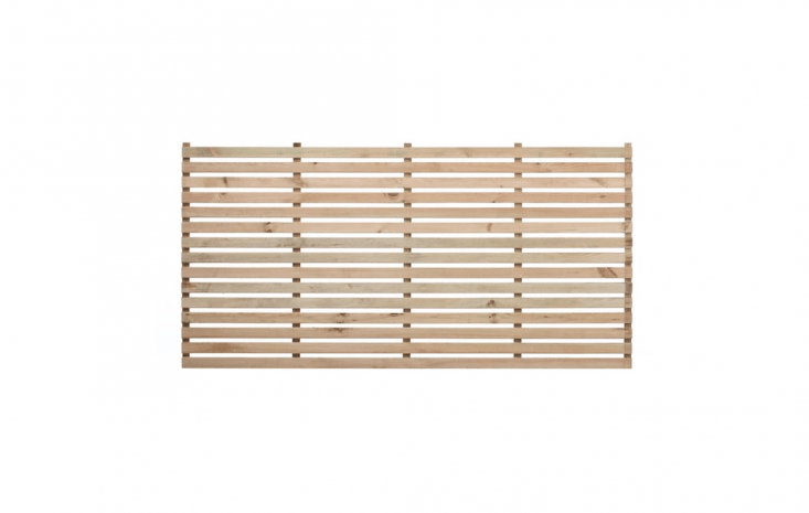 Modular Wood Slatted Panels can be fitted together in a variety of heights and widths. Single panels, available in three sizes, range from £\29 to £56, depending on height and width at Garden Trellis Co.