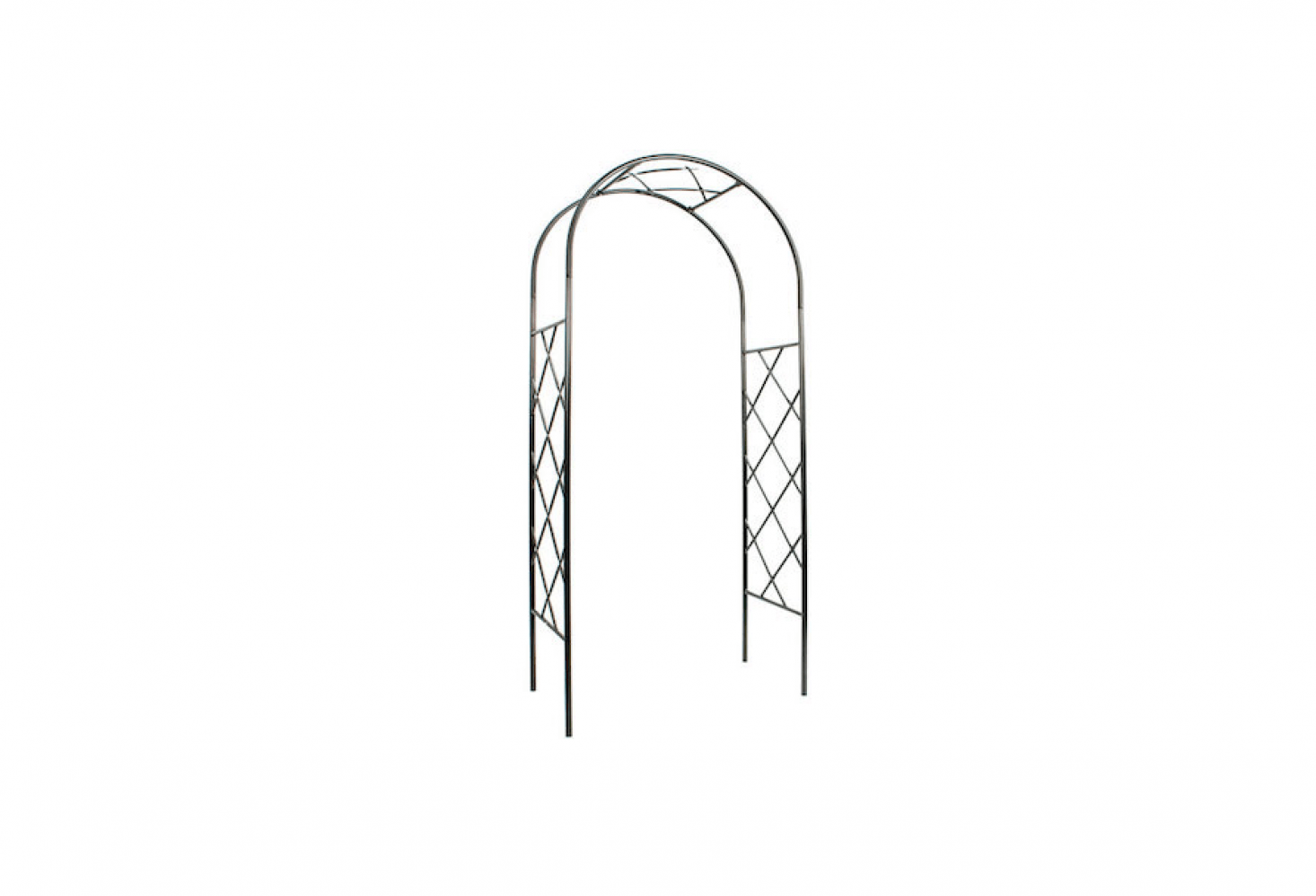 See similar fretwork metal arbors in Easy Pieces: Arched Arbors. Photograph via The Monticello Shop.