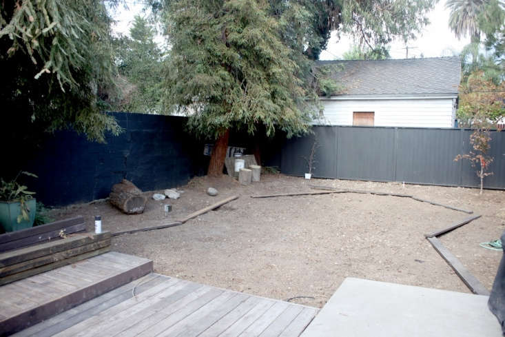 An existing fence needed repair, but not replacement. The existing redwood trees needed no help at all.