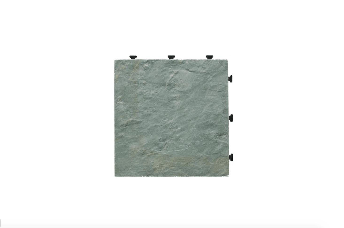 Made of natural slate bonded to an interlocking plastic base, a box of six EzyTile Slate Tiles measuring data-src=