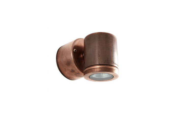 A copper Retro Wall Down Light with a built-in transformer by Hunza Design is £\260 at Moonlight Design.