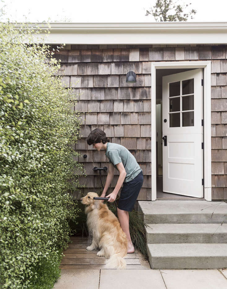 A mini-shower is perfect for washing down sandy dogs (and kids). Photograph by Matthew Williams.