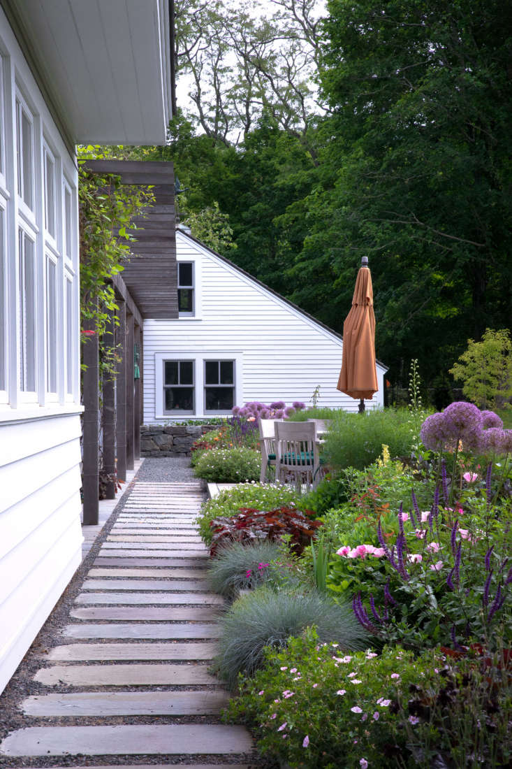  Bluestone pavers near the house are similar to those found throughout the historic parts of town.