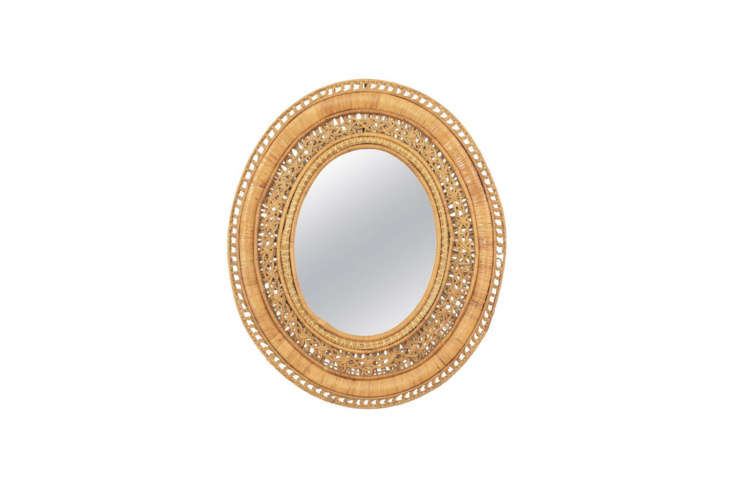  Source a vintage \1960s French Large Rattan Mirror from \1st Dibs for \$\1,457 or find other rattan mirrors from sources such as Maisons du Monde in France, who offers the Bucolique Round Rattan Mirror D 34 for £\19.\19.