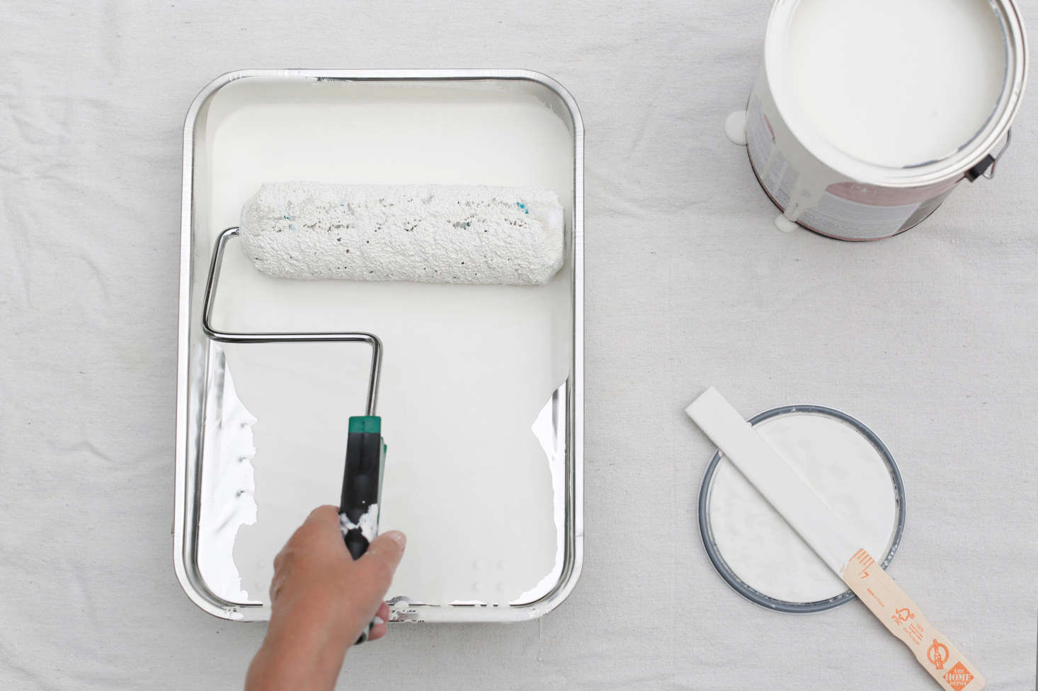For a smooth finish, use a paint roller.