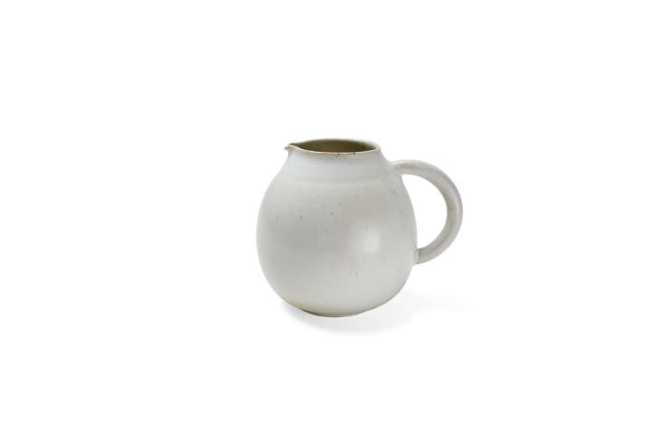 From ABC Carpet & Home&#8\2\17;s own line, the ABC Cocina Ivory Pitcher is designed in Burgundy, France and made from sandstone extracted in the village of St. Amand and finished with a handmade glaze; \$95.