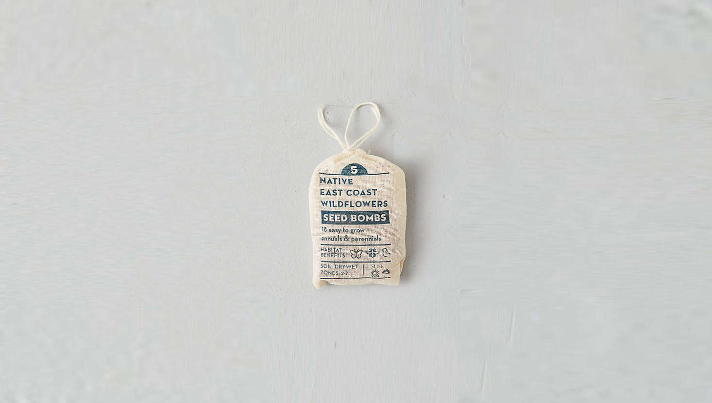 For gardening enthusiasts coast to coast: Native Regional Seed Bombs are handmade in the US and come in a muslin bag; choose from East Coast, Southeast, Midwest, Southwest, Northwest, and Rocky Mountain wildflowers. Each is $ from Terrain.