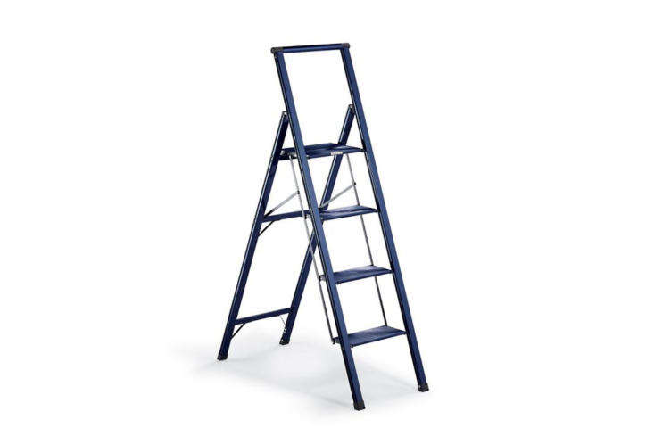 One of favorite mid-size ladders, the Frontgate Ultralight Slimline 4-Step Ladder that&#8\2\17;s a little over 5 feet tall and available in five colors (shown in Lagoon) for \$\149 each at Frontgate.