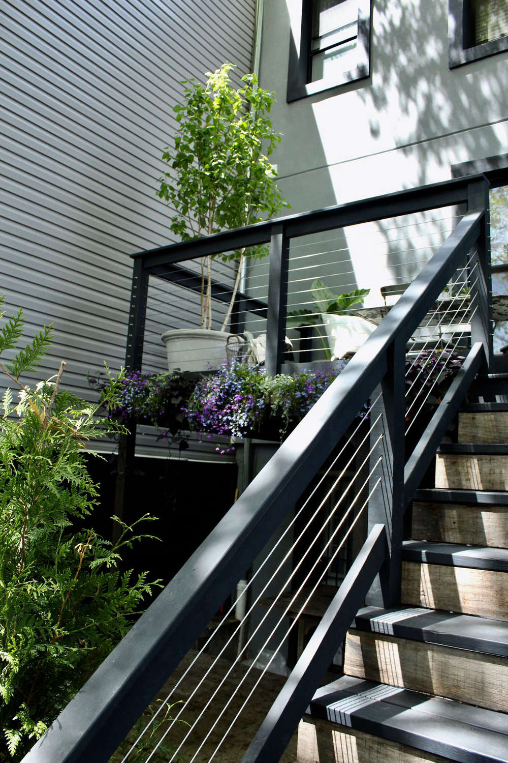 A deck or balcony is an ideal place for plants in a city garden, but you