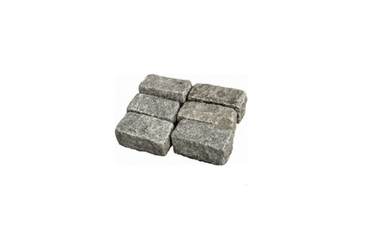 Measuring 4 by 8 by 3 inches, a Belgian Block Cobblestone With Tumbled Hand Cut Sides is \$\2.50 from Tilesbay.