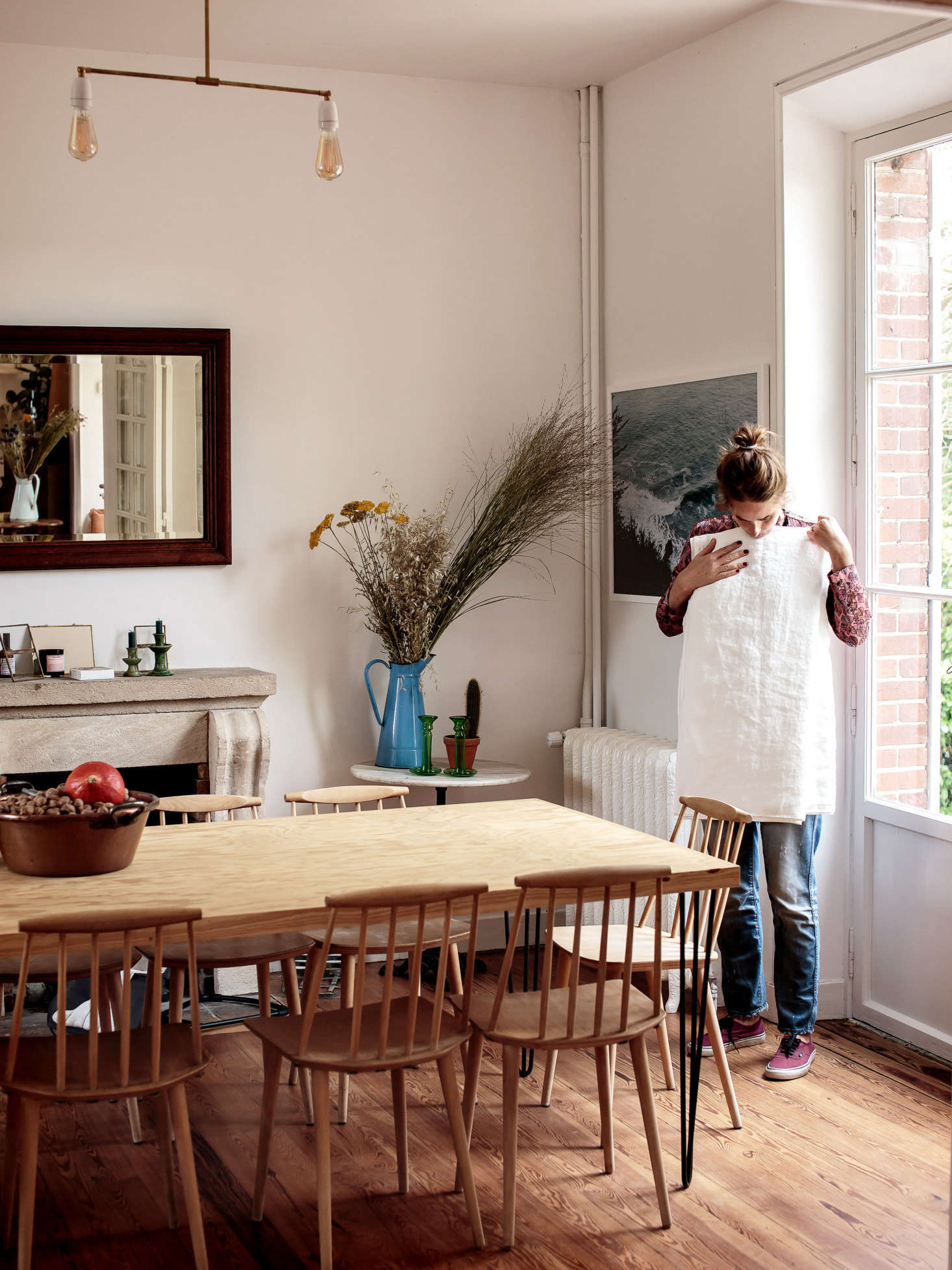 A must-tour for fans of both California design and French charm: a B&B designed by American chef Jordan Feilder and his French wife, Tatiana Dupond. Photography courtesy of Riverside House, from A Normandy Guesthouse from an Upstart American Restaurateur.