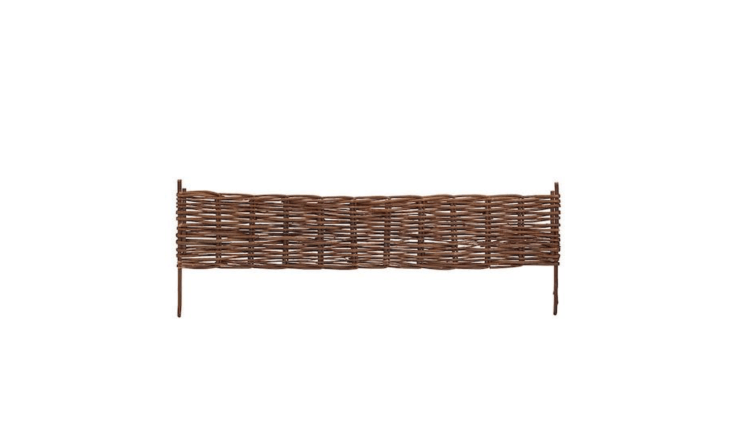 A 7\2-inch panel of Woven Willow Brown Flexible Edging is \$\2\1.56 from Home Depot.