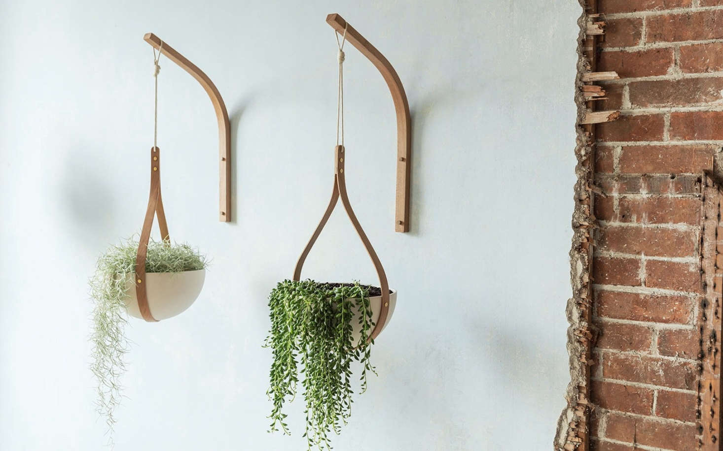 His Morvah Wall Hanging Planters are fabricated from sustainably sourced oak; £5.