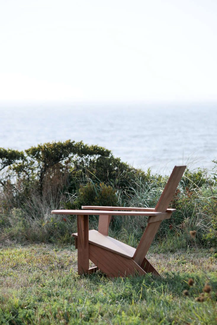 And Outermost Chair in mahogany provides a perfect spot for enjoying the view.