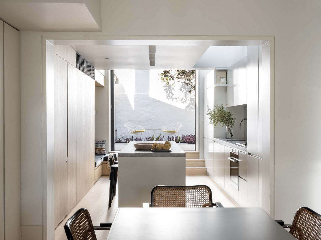 When glamour resides in a tiny footprint, it feels much more approachable. For proof, see Narrow Escape: Thoughtful Storage and Design in an Architect’s Small Home. Photograph by Tom Ferguson, courtesy of Porebski Architects.